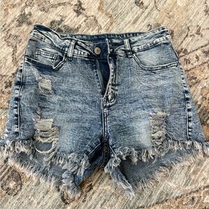 Distressed Denim Women Shorts
